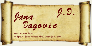 Jana Dagović vizit kartica